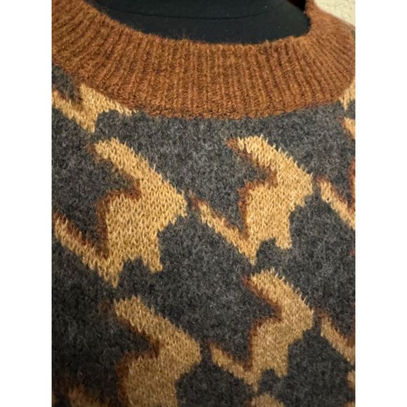 Mystree Houndstooth Sweater - Sz M - Picture 2 of 7